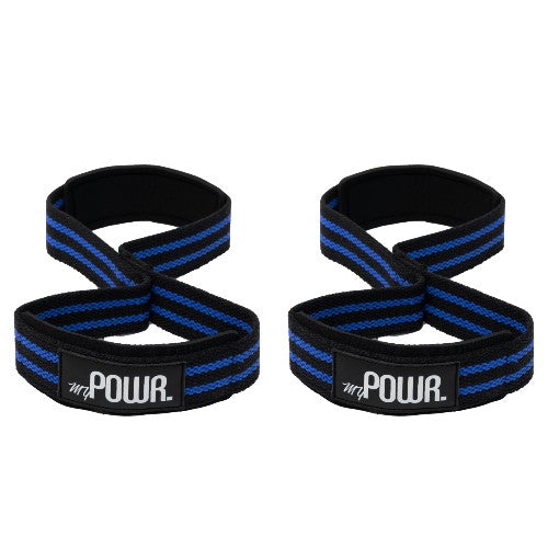 MYPOWR. 8 Figure Lifting Straps Blue One Size